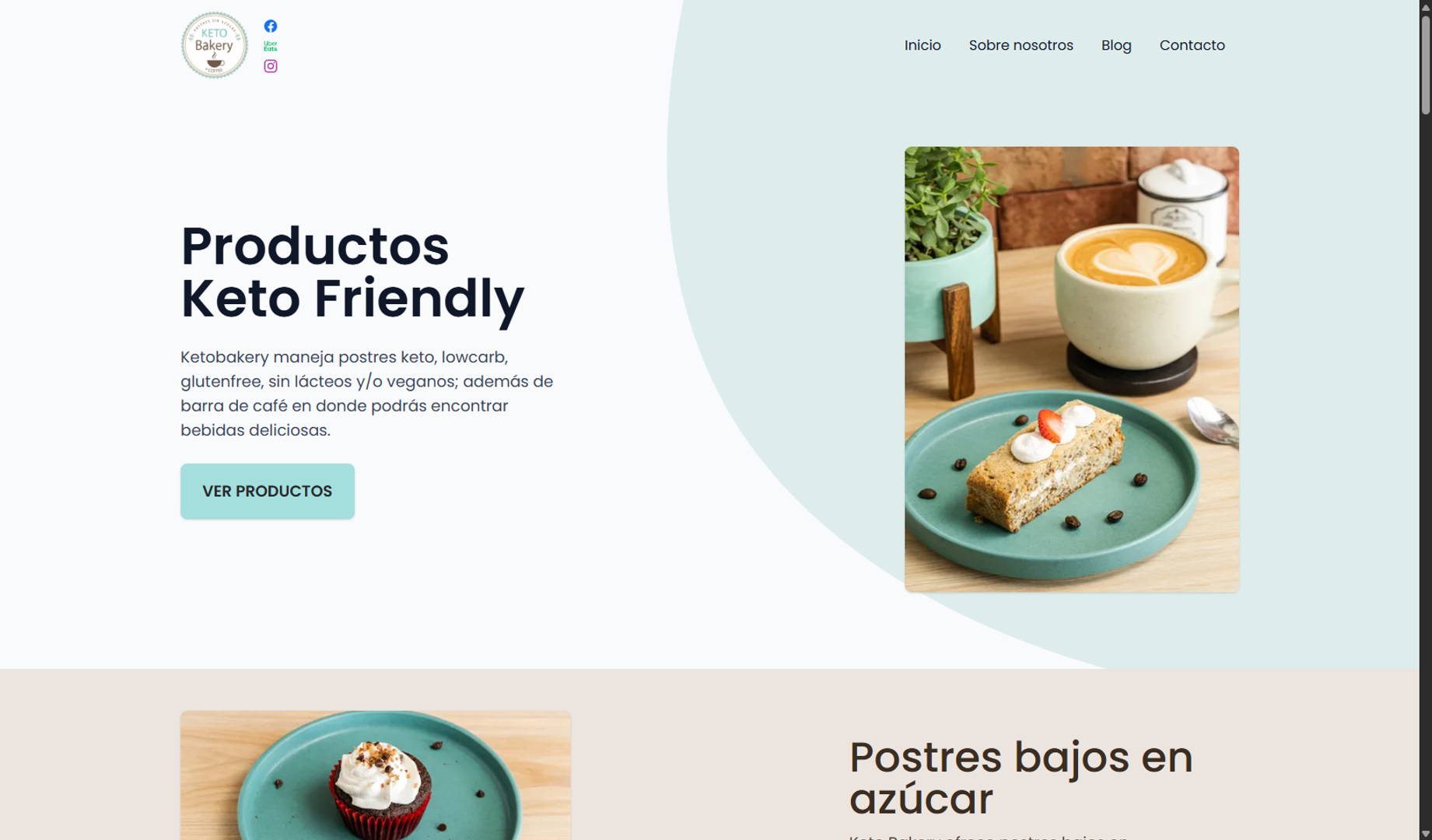 Website for the Keto Bakery dessert shop. Includes a content management system (CMS) for products, image optimization, and content updates via webhooks.